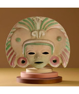 Vintage Mexican Aztec Mayan Face Mask Terracotta Clay Hand Painted Wall ... - €40,28 EUR