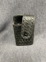 Leather Duty Holster CRDC Laser Black Tooled Basket weave - $14.96