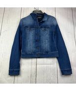 Mavi Small Cropped Slim Fit Stretchable Denim Jeans Jacket Blue Women New - $913.72 MXN