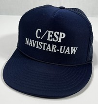 Designer Pro C/ESP Navistar UAW Trucker Hat Cap Blue Baseball Lightweight - $10.98