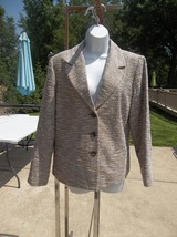 Nwot Alfred Dunner Beige&amp;Silver Metalic Blazer 12 - £19.65 GBP