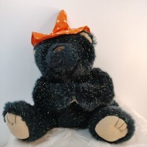 Halloween Sparkle Black Bear With stuffed Animal Plush By American Greeting... - £9.94 GBP