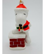 Peanuts Snoopy as Santa on Chimney Christmas Ornament holiday PVC Figurine - $186.56 MXN