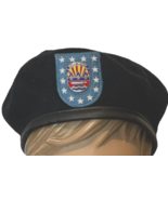 US Army 75th Division Missile Command Unit Union Crest Black Wool Beret ... - $43.70