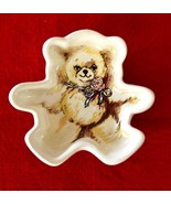 Small Novelty Teddy Bear Ceramic Tea Bag Holder 3&quot; Length Unmarked - €7,72 EUR
