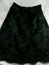 Vintage French Lace Skirt Crepe Lined Custom Made 25.5&quot; waist, 20&quot; long ... - $34.64