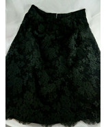 Vintage French Lace Skirt Crepe Lined Custom Made 25.5&quot; waist, 20&quot; long ... - £27.37 GBP