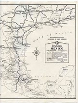 Rand McNally 1937 Road Map of Mexico for Spanish in One Lesson - £13.97 GBP