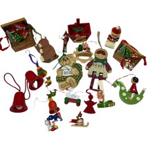 Vintage Lot of Wooden Christmas Ornaments - £10.83 GBP