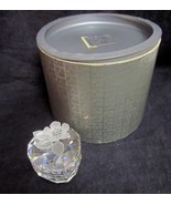 Swarovski Crystal Heart Shaped Flower Trinket Treasure Box 7465 052 Vintage - £62.28 GBP