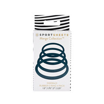 Sportsheets Merge Collection Emerald Rubber O-Ring 4-Pack - £14.39 GBP
