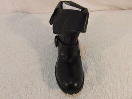 GIRL&#39;S 7 NEW W/O BOX MADELINE BLACK SLIP ON BUCKLE STRAP FAUX LEATHER SH... - $10.93