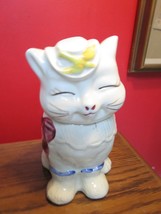 1940&#39;s Shawnee RED RIBBON  PUSS N BOOTS USA Pottery Cookie Jar 10 1/2 - £177.50 GBP