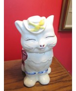 1940&#39;s Shawnee RED RIBBON  PUSS N BOOTS USA Pottery Cookie Jar 10 1/2 - $4,233.77 MXN