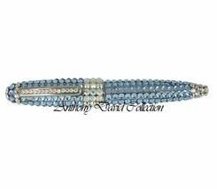 Light Blue Crystal Ball Point Metal Writing Pen with Swarovski Crystals - £23.87 GBP