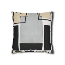 Decorative Throw Pillow Covers With Zipper - Set Of 2, Abstract Black Grey Brown - £29.98 GBP