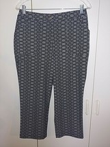 Weekends By Chico&#39;s Ladies French DUO-TONE Cropped PANTS-0.5-NWT-POLY/SPANDEX - £7.58 GBP