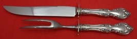 Melrose by Gorham Sterling Silver Steak Carving Set Knife 10 1/2&quot; Fork 8... - £84.85 GBP