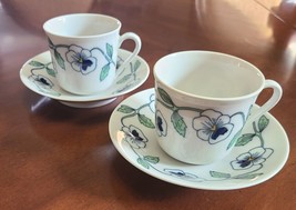 Rare Rorstrand Set of Two Demitasse Cups Pattern &quot;SYLVIA&quot; By Sylvia Leuc... - £66.39 GBP