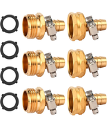 3Pc Brass Garden Hose Repair Kit 1/2" Barb x 3/4" GHT Connector Clamp - $12.17