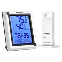 Indoor Outdoor Thermometer Wireless Digital Hygrometer Temperature and Humidity  - £37.41 GBP