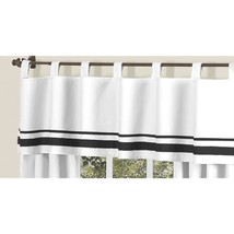 Sweet Jojo Designs White and Black Hotel Modern Window Valance - £32.07 GBP