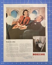 Vintage Print Ad Boeing Stratocruiser Transport Plane Air Travel 13.5" x 10.5" - $13.71