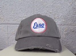 ESSO Gasoline Vintage 1923 Logo Embroidered Adjustable Ball Cap Hat New - £17.68 GBP