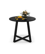 36 Inch Mid-Century Round Dining Table with Pedestal Base for Dining Roo... - £178.64 GBP