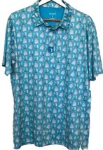 Bogey Bros Golf Polo Tequila Lime Salt Blue Blue Large Athletic - $38.65