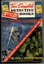 Two Complete Detective Books Pulp #6 1940- skull cover - £93.94 GBP
