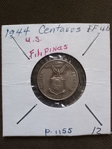 1944 USA Filipinas Five 5 Centavos Coin  KM#180a XF Extra Fine Condition - £3.73 GBP