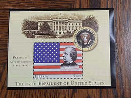 17th President Andrew Jackson $100 Stamp Liberia Mystic Stamp Company - $18.40 MXN