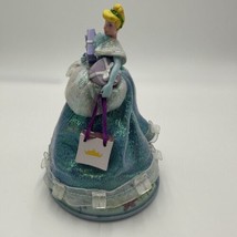 Gemmy Disney Cinderella Figurine Christmas Shopping Musical Spinning 8in - £28.81 GBP