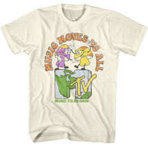 MTV Music Moves Us All Men&#39;s T Shirt Mushrooms Trip Earth Music Television - £19.53 GBP+