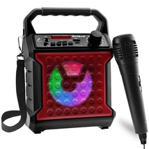 Bluetooth Speaker with Microphone Set Portable PA System for Kids Adults Recharg - £19.94 GBP
