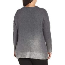 NWT Womens Plus Size 3X Vince Camuto Gray Silver Ombre Foil Pullover Sweater - £25.05 GBP