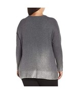 NWT Womens Plus Size 3X Vince Camuto Gray Silver Ombre Foil Pullover Swe... - £24.65 GBP