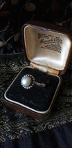 Vintage 1980-s Pearl Sterling Silver Ring Size UK O , US 7 - Beautiful d... - $78.21