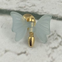 Avon Abstract Butterfly Pin Blue Wings Gold Toned Collectible Pin Back - $9.89