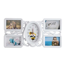 Collage Pictures Frames 4 Openings White Photo Holder with Glass Front for Fa... - £50.09 GBP