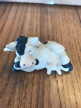 Collectible Rare Cow Figurine Cute-RARE VINTAGE COLLECTIBLE-SHIPS SAME B... - $29.35