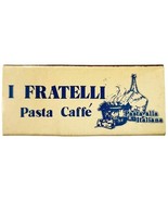 I Fratelli Pasta Cafe Vintage Matches California San Francisco Collectib... - $27.15 CAD