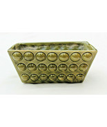 VINTAGE USA POTTERY PLANTER OLIVE GREEN KNOBBED APPROX 7&quot; x 5&quot; x 3 1/2&quot; ... - £7.11 GBP