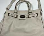 Michael Kors Off White Cream Leather Shoulder Bag Tote Handbag - $51.41