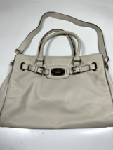 Michael Kors Off White Cream Leather Shoulder Bag Tote Handbag - £39.03 GBP