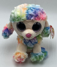 Ty Beanie Boos Rainbow The Poodle 2019 Glitter Eyes - $16.19