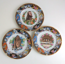 Vtg Set of 3 Religious Decorative 7.75&quot; Plates Jesus Last Supper &amp; Praying Hands - £15.25 GBP