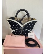 Kate Spade WING IT BUTTERFLY Polka Dot/Wicker Satchel/Bag New - $499.99