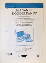 I&#39;m a Yankee Doodle Dandy 3 Pt Mixed Sheet Music  Warner Brothers SV98112 Choir - £5.50 GBP